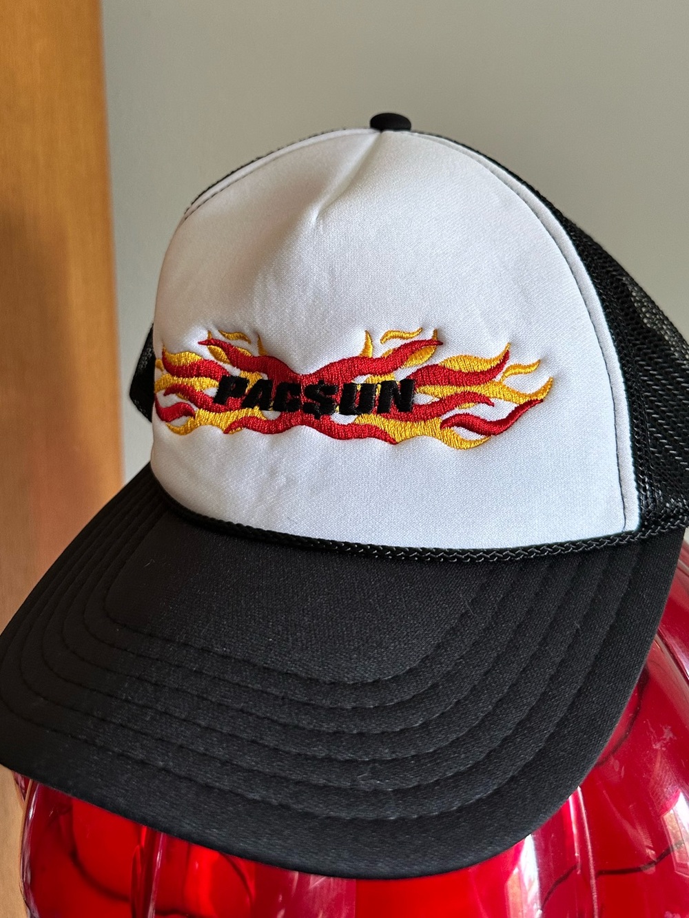 PACSUN Flame adjustable trucker hat